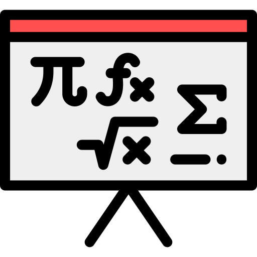수학 Detailed Rounded Lineal color icon