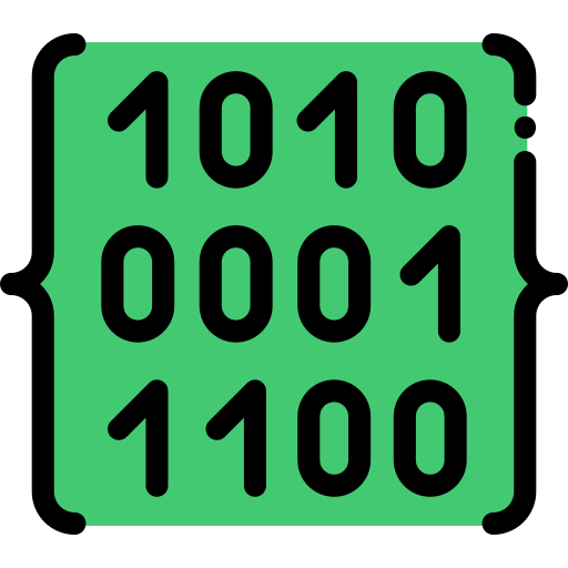 código binario Detailed Rounded Lineal color icono