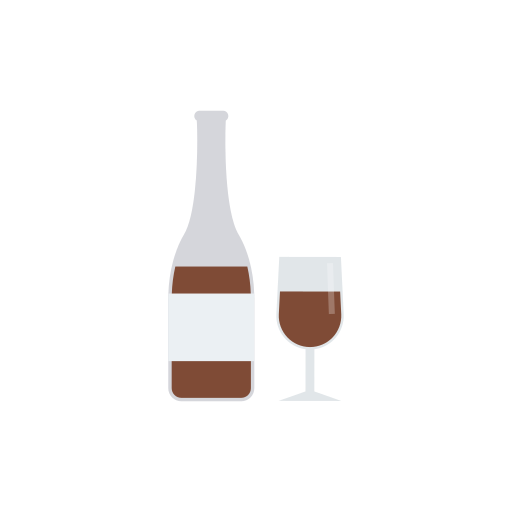 bottiglia di vino Dinosoft Flat icona
