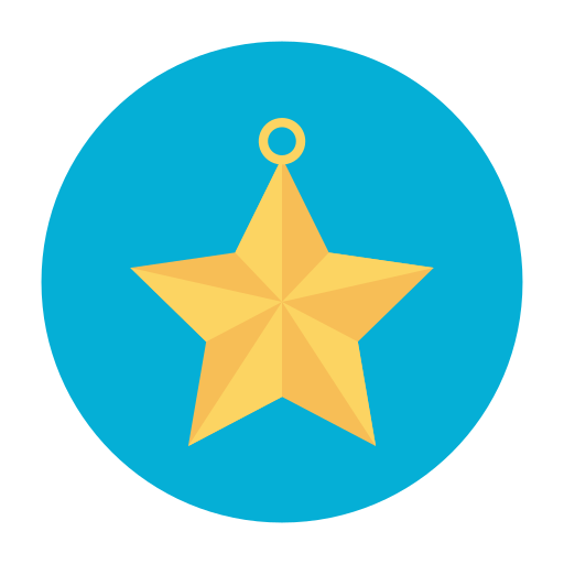 złota gwiazda Dinosoft Circular ikona