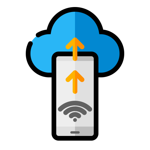 Cloud upload Generic Outline Color icon