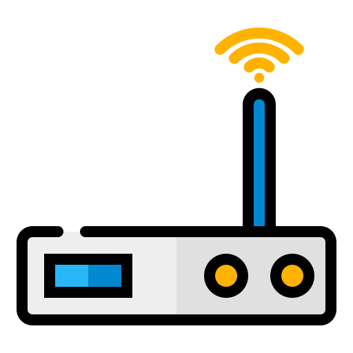 router wifi Generic Outline Color ikona