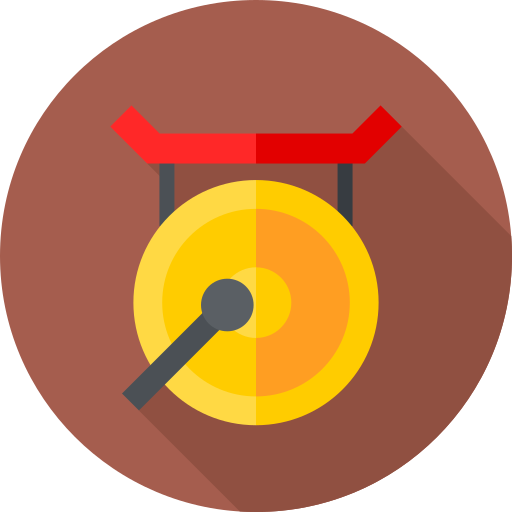 gong Flat Circular Flat icoon