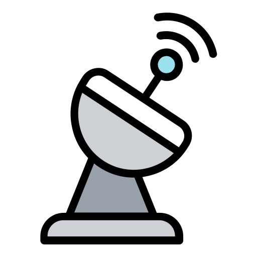 antena parabólica Generic Outline Color icono