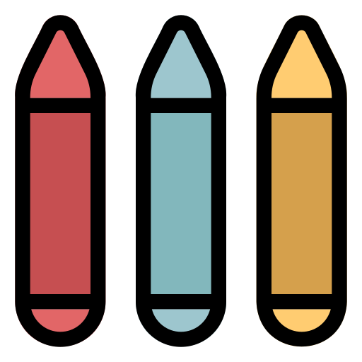 Crayons Generic Outline Color icon