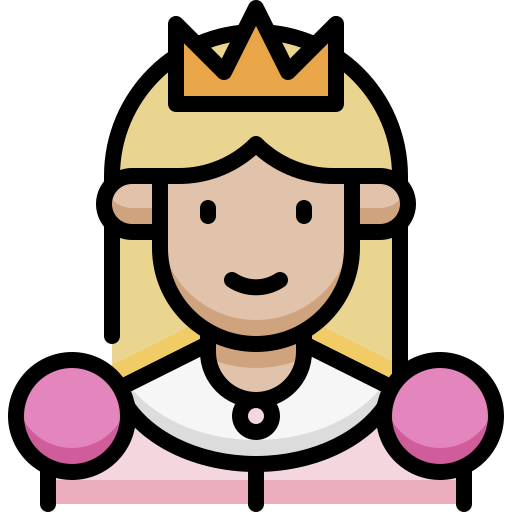 księżniczka Generic Outline Color ikona