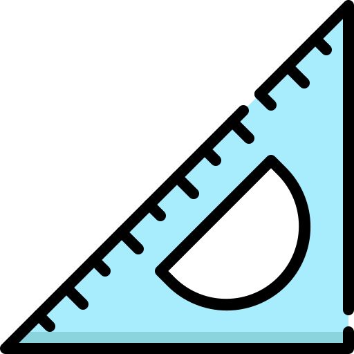 Прямоугольный треугольник Generic Outline Color иконка