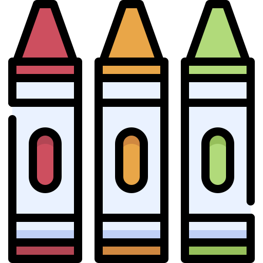 crayons de couleur Generic Outline Color Icône