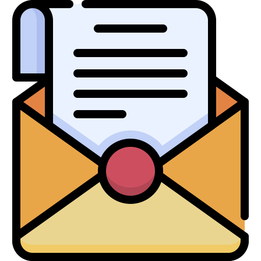 timbre de lettre Generic Outline Color Icône