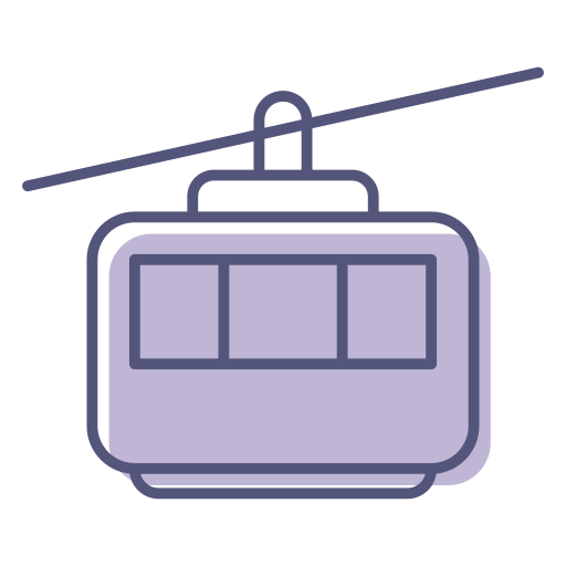 cabina del teleférico Generic Color Omission icono