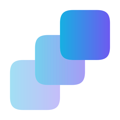 vierkante vormen Generic Blue icoon