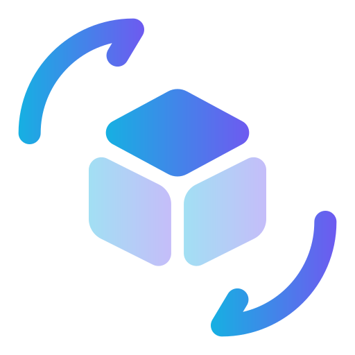 Cube 3d Generic Blue icon