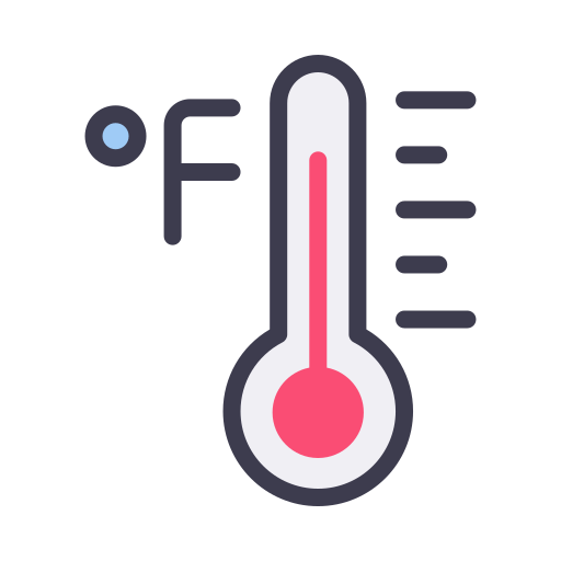 fahrenheit Generic Outline Color icono