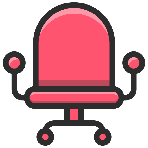 cadeira de escritório Generic Outline Color Ícone