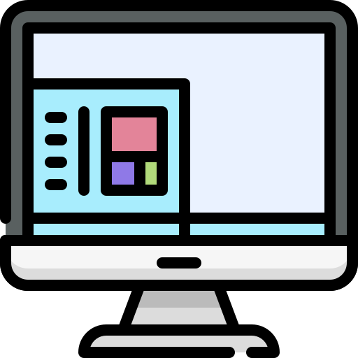desktop Generic Outline Color icon