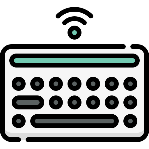 Wireless keyboard Generic Outline Color icon