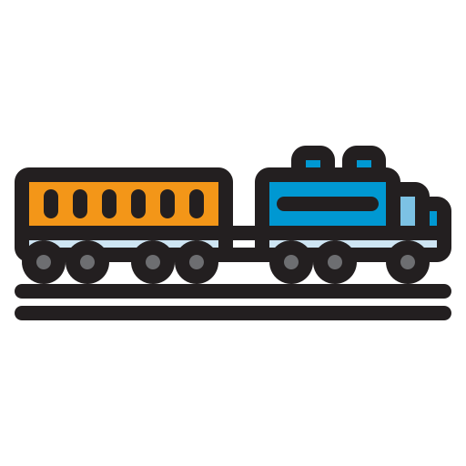 Грузовой поезд Generic Outline Color иконка