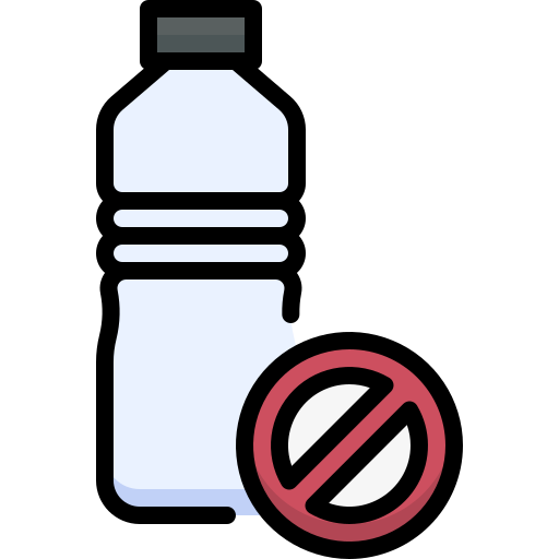 Никаких пластиковых бутылок Generic Outline Color иконка