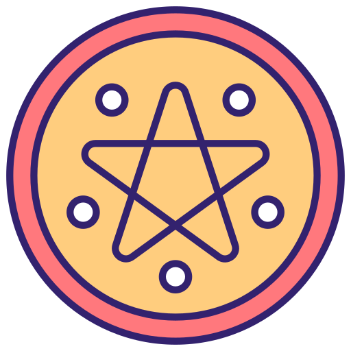 pentagramma Generic Outline Color icona
