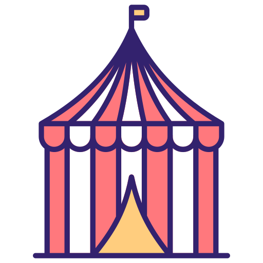 Цирковой шатер Generic Outline Color иконка