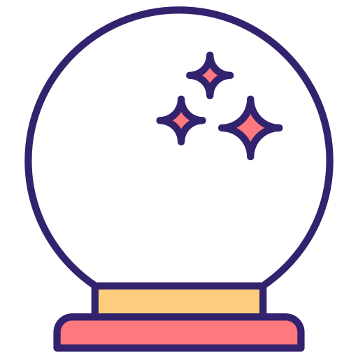 palla di cristallo Generic Outline Color icona