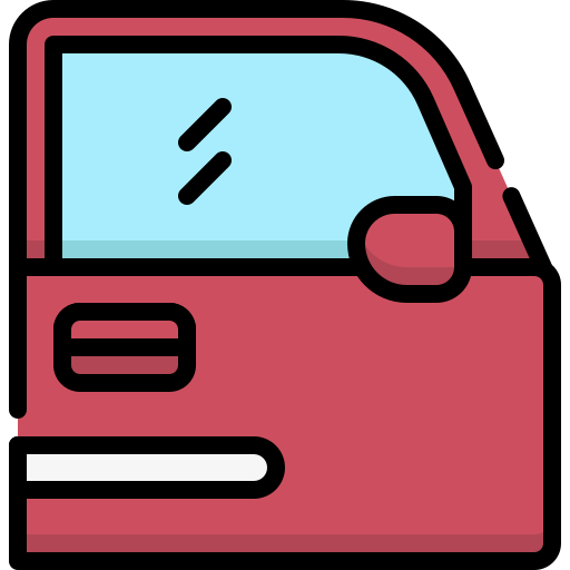 portiera dell'automobile Generic Outline Color icona