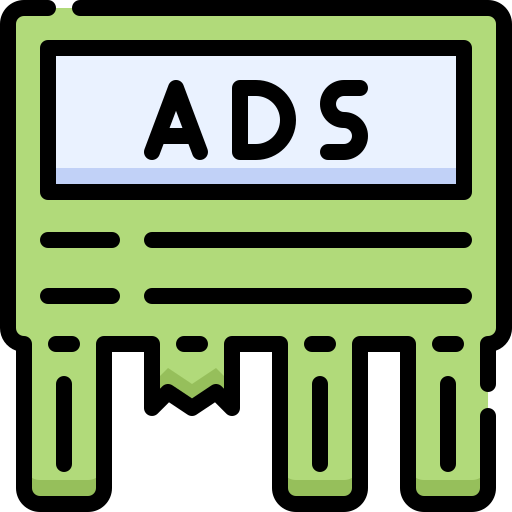 Tear off ads Generic Outline Color icon