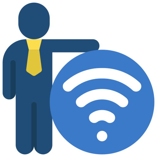 Wifi Juicy Fish Flat icon