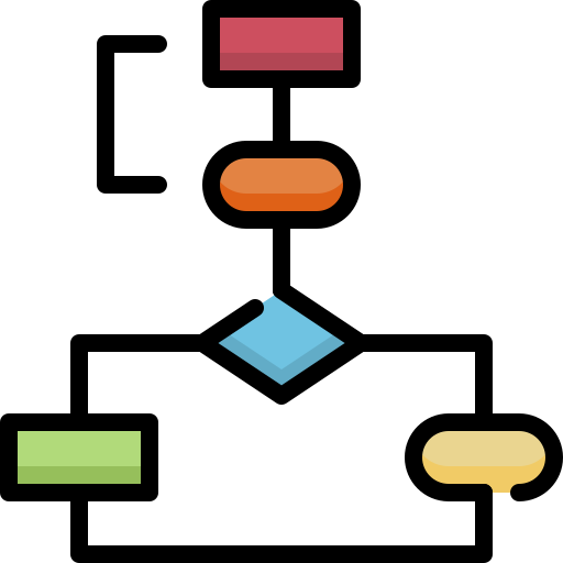 Flow chart Generic Outline Color icon