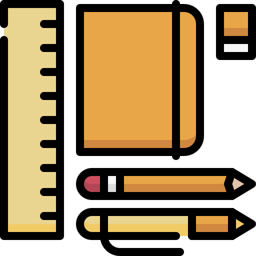 materiały piśmienne Generic Outline Color ikona