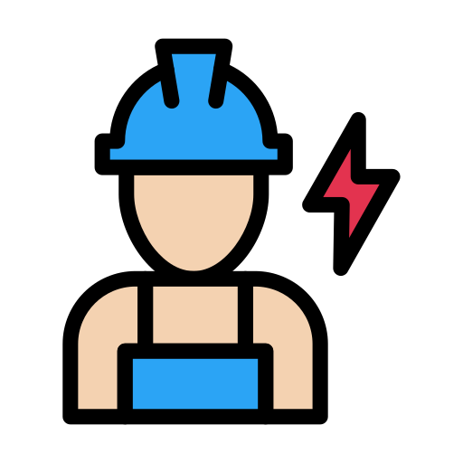 Electrician Vector Stall Lineal Color icon