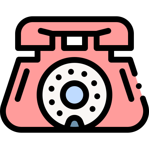 電話 Detailed Rounded Lineal color icon