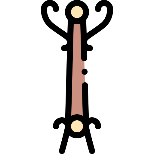 perchero Detailed Rounded Lineal color icono