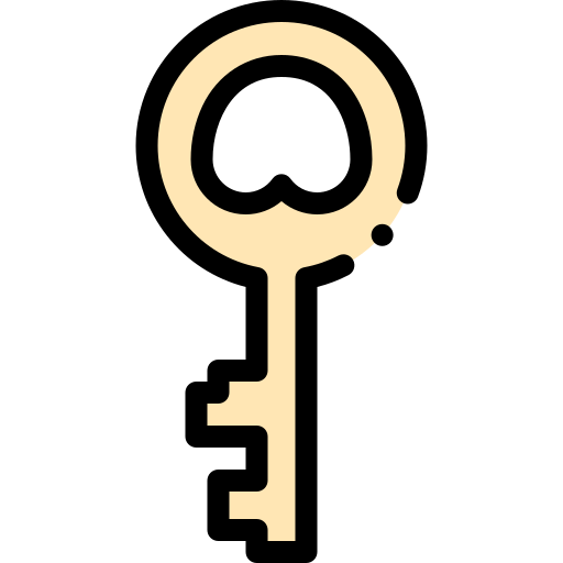 Door key Detailed Rounded Lineal color icon