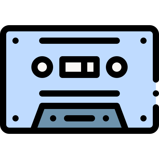 Cassette tape Detailed Rounded Lineal color icon