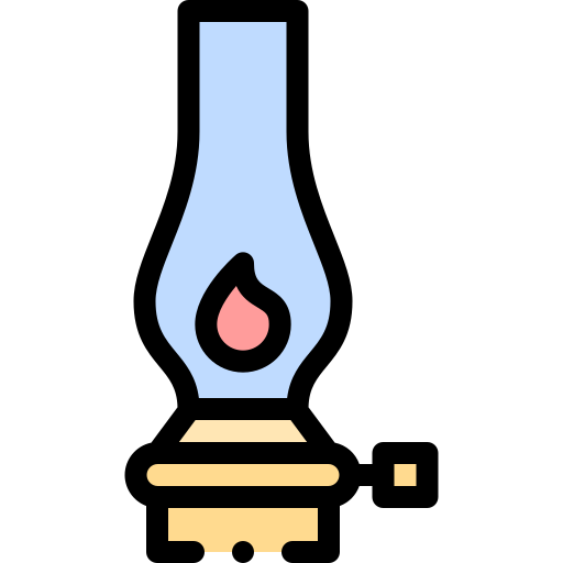 등유 램프 Detailed Rounded Lineal color icon