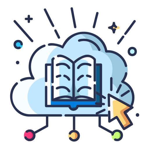 Cloud library Generic Outline Color icon