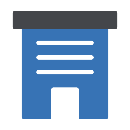 wolkenkrabber Generic Blue icoon