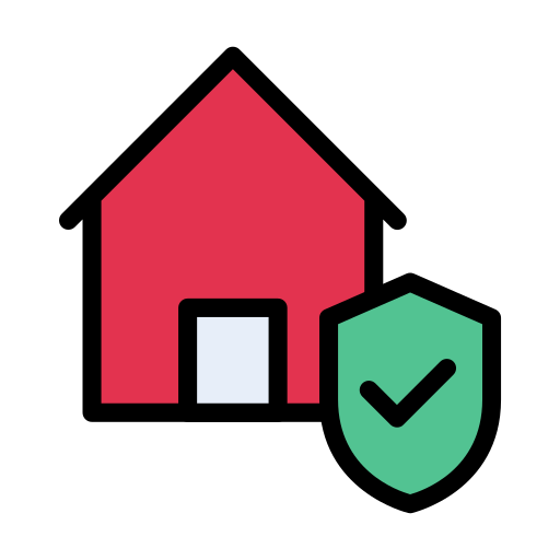 seguro de hogar Vector Stall Lineal Color icono