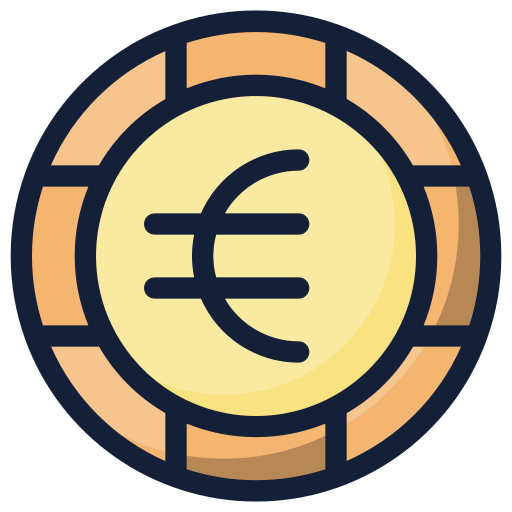 euro Generic Outline Color Ícone