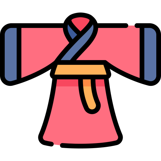 chińska sukienka Kawaii Lineal color ikona