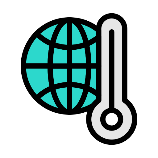 Climate change Vector Stall Lineal Color icon