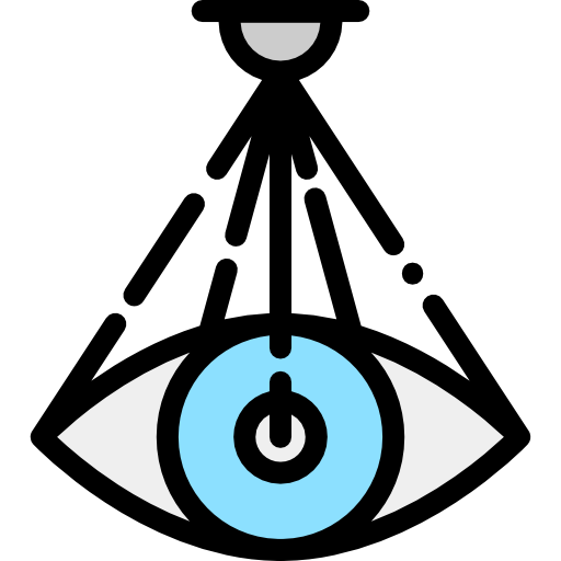 escáner de ojos Detailed Rounded Lineal color icono