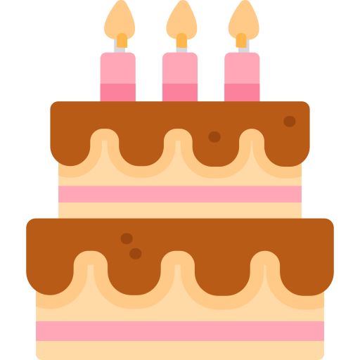 Торт на день рождения Special Flat иконка