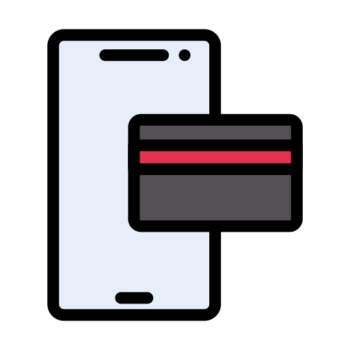 płatności mobilne Vector Stall Lineal Color ikona