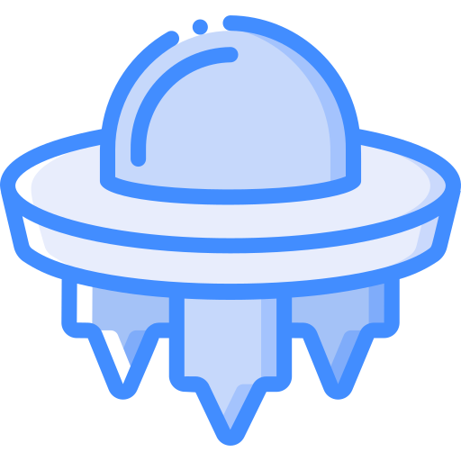 Spaceship Basic Miscellany Blue icon