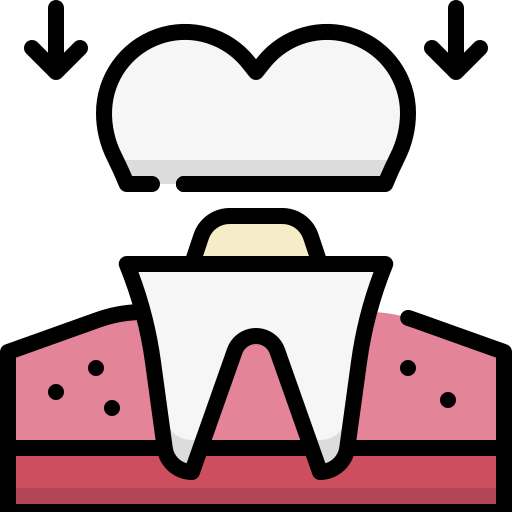 Зубная коронка Generic Outline Color иконка