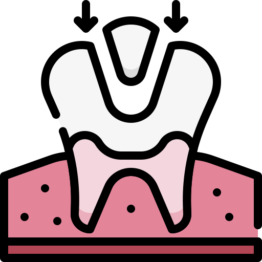 relleno de dientes Generic Outline Color icono