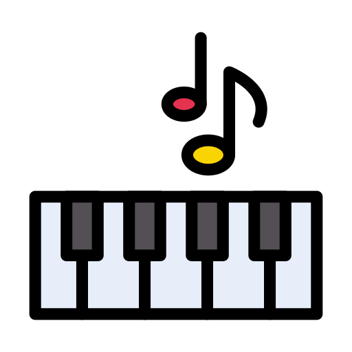 ピアノ Vector Stall Lineal Color icon