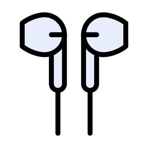 Earphone Vector Stall Lineal Color icon